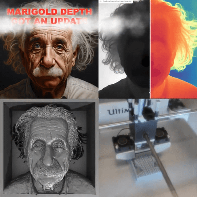 Using Marigold In a Text-to-3D Printing AI Workflow 
